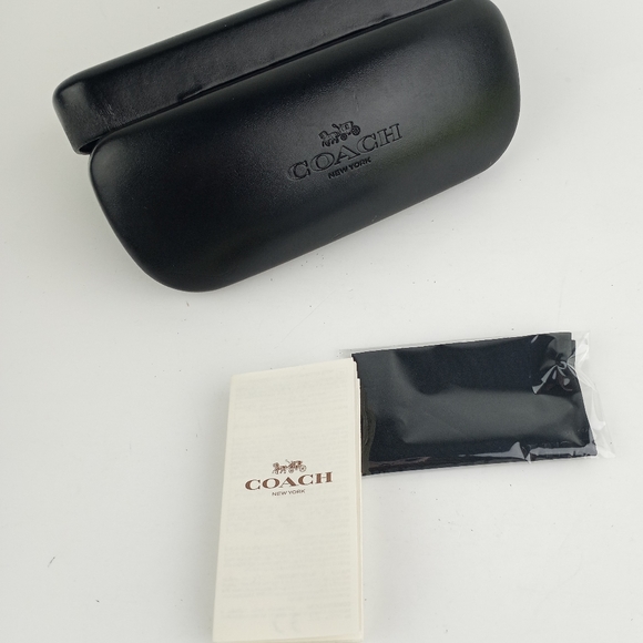 Coach Eyeglass Case Black with Cloth - Picture 8 of 12